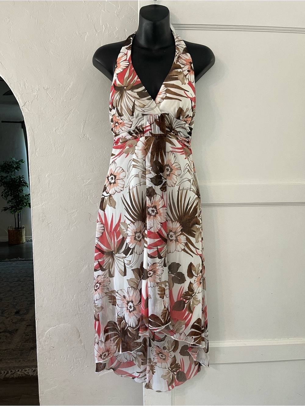 Y2K speechless halter floral dress